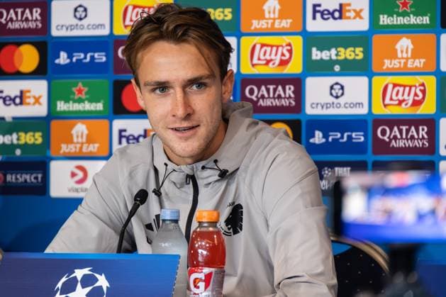 F.C. Copenhagen press conference, PK, Pressekonferenz William Clem of F.C. Copenhagen attends a press conference ahead of the UEFA Champions League 2025 26 League Phase between F.C. Copenhagen and Bayer 04 Leverkusen at Parken Stadium. Copenhagen Denmark Copyright: xKristianxTuxenxLadegaardxBergx 17_09_2025_KTLB_FCK_press_16