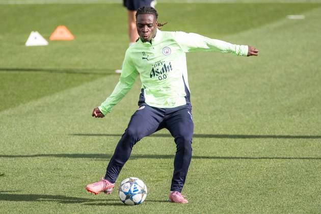 Manchester City Training Session And press conference, PK, Pressekonferenz - UEFA Champions League 2025 26 League Phase MD1 Jeremy Doku 11 of Manchester City F.C. participates in the Manchester City training session prior to their UCL match against Napoli at the Joie Stadium in Manchester, England, on September 17, 2025. Manchester Manchester United, ManU Kingdom  Copyright: xMIxNewsx originalFilename:fletcher-manchest250917_npyO6.jpg
