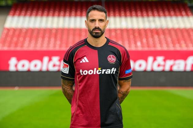 17 09 2025 1 FC Nuremberg FCN Club 2 Football Bundesliga BL Season 2025 2026 Photo appointment Portrait appointment Presentation Press appointment Single photo Single photo Portrait Portrait Headshot Adriano Grimaldi 33, 1 FC Nuremberg FCN