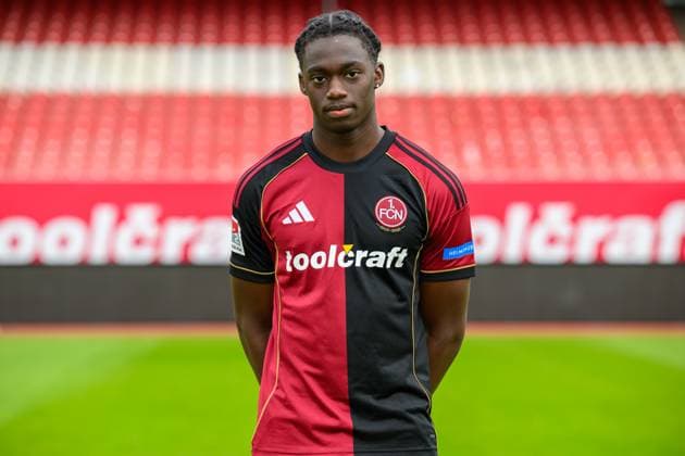 17 09 2025 1 FC Nuremberg FCN Club 2 Football Bundesliga BL Season 2025 2026 Photo appointment Portrait appointment Presentation Press appointment Single photo Single photo Portrait Portrait Headshot Mustapha Hindolo 22, 1 FC Nuremberg FCN