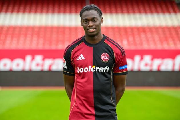 17 09 2025 1 FC Nuremberg FCN Club 2 Football Bundesliga BL Season 2025 2026 Photo appointment Portrait appointment Presentation Press appointment Single photo Single photo Portrait Portrait Headshot Mustapha Hindolo 22, 1 FC Nuremberg FCN