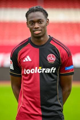 17 09 2025 1 FC Nuremberg FCN Club 2 Football Bundesliga BL Season 2025 2026 Photo appointment Portrait appointment Presentation Press appointment Single photo Single photo Portrait Portrait Headshot Mustapha Hindolo 22, 1 FC Nuremberg FCN