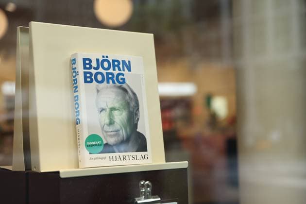 STOCKHOLM, SWEDEN 20250918 Tennis legend Björn Borgs autobiography The book was photographed at Akademibokhandeln STOCKHOLM SWEDEN x12150x  Copyright: xCaisaxRasmussen TTx BJÖRN BORG BOOK RELEASE