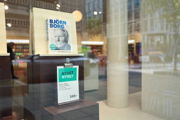 STOCKHOLM, SWEDEN 20250918 Tennis legend Björn Borgs autobiography The book was photographed at Akademibokhandeln STOCKHOLM SWEDEN x12150x  Copyright: xCaisaxRasmussen TTx BJÖRN BORG BOOK RELEASE
