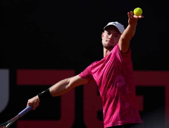 TENNIS - ATP, Tennis Herren Layjet Open BAD WALTERSDORF,AUSTRIA,18.SEP.25 - TENNIS - ATP Challenger Tour, Layjet Open. Image shows Andrew Paulson (CZE).  GEPAxpictures xMichaelxRiedler