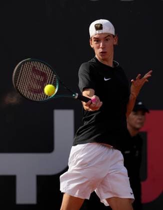 TENNIS - ATP, Tennis Herren Layjet Open BAD WALTERSDORF,AUSTRIA,18.SEP.25 - TENNIS - ATP Challenger Tour, Layjet Open. Image shows Alex Huszar (AUT).  GEPAxpictures xMichaelxRiedler