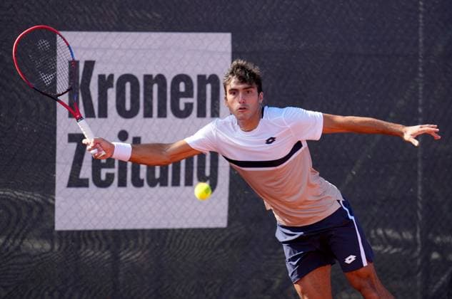 TENNIS - ATP, Tennis Herren Layjet Open BAD WALTERSDORF,AUSTRIA,18.SEP.25 - TENNIS - ATP Challenger Tour, Layjet Open. Image shows Roman Andres Burruchaga (ARG).  GEPAxpictures xMichaelxRiedler