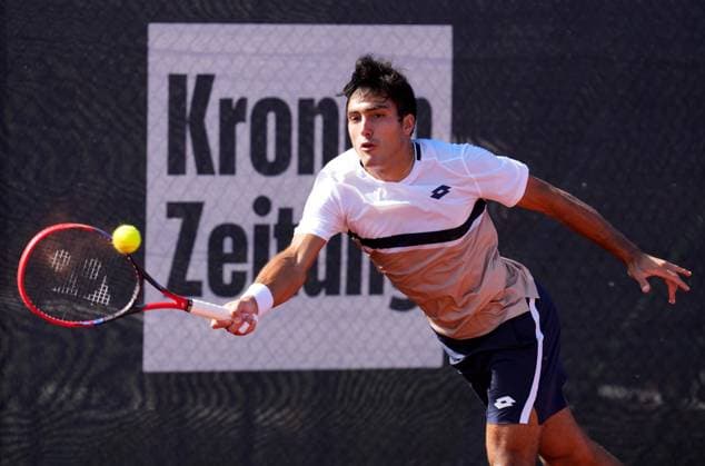 TENNIS - ATP, Tennis Herren Layjet Open BAD WALTERSDORF,AUSTRIA,18.SEP.25 - TENNIS - ATP Challenger Tour, Layjet Open. Image shows Roman Andres Burruchaga (ARG).  GEPAxpictures xMichaelxRiedler