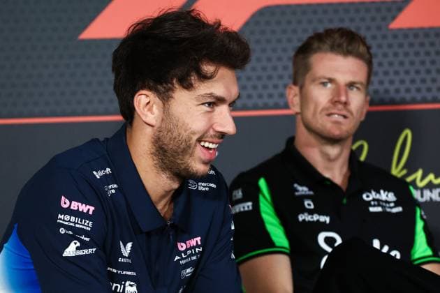 F1 - AZERBAIJAN GRAND PRIX 2025 GASLY Pierre (fra), Alpine F1 Team A525, portrait and HULKENBERG Nico (ger), Stake F1 Team Kick C45, portrait press conference, PK, Pressekonferenz during the 2025 Formula 1 Qatar Airways Azerbaijan Grand Prix, 17th round of the 2025 FIA Formula One World Championship, WM, Weltmeisterschaft from September 19 to 21, 2025 on the Baku City Circuit, in Baku, Azerbaijan - BakuAzerbaijan Copyright: xEricxAlonsox