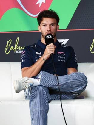 F1 - AZERBAIJAN GRAND PRIX 2025 GASLY Pierre (fra), Alpine F1 Team A525, portrait press conference, PK, Pressekonferenz during the 2025 Formula 1 Qatar Airways Azerbaijan Grand Prix, 17th round of the 2025 FIA Formula One World Championship, WM, Weltmeisterschaft from September 19 to 21, 2025 on the Baku City Circuit, in Baku, Azerbaijan - BakuAzerbaijan Copyright: xEricxAlonsox