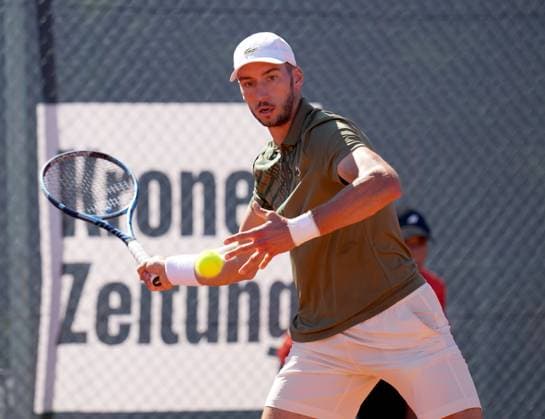 TENNIS - ATP, Tennis Herren Layjet Open BAD WALTERSDORF,AUSTRIA,18.SEP.25 - TENNIS - ATP Challenger Tour, Layjet Open. Image shows Luka Pavlovic (FRA).  GEPAxpictures xMichaelxRiedler