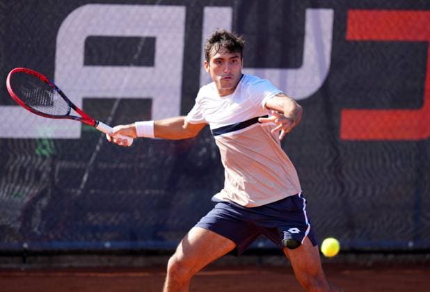 TENNIS - ATP, Tennis Herren Layjet Open BAD WALTERSDORF,AUSTRIA,18.SEP.25 - TENNIS - ATP Challenger Tour, Layjet Open. Image shows Roman Andres Burruchaga (ARG).  GEPAxpictures xMichaelxRiedler