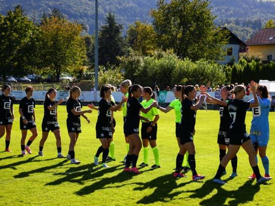 WOMEN SOCCER - EC, Sturm vs Ajax BAD SCHWANBERG,AUSTRIA,18.SEP.25 - WOMEN SOCCER - UEFA Women s Europa Cup, SK Sturm Graz vs Ajax Amsterdam, qualification. Image shows the team Sturm Graz.  GEPAxpictures xJamesxDoak