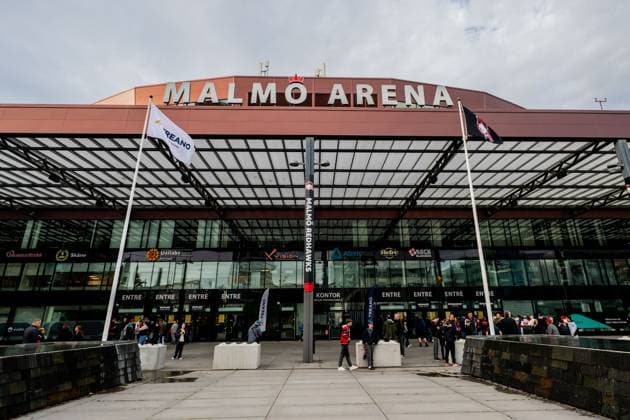250918 Exterior Malmö Arena before the SHL ice hockey match between Malmö Redhawks and Leksand on September 18, 2025 in Malmö  Copyright: PETTERxARVIDSON BB250918PA008