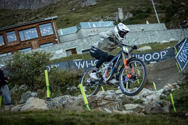 Whoop UCI Mountainbikeworldcup Downhill Lenzerheide ZIERL Rosa CUBE FACTORY RACINGat Whoop UCI Mountainbikeworldcup Downhill Lenzerheide, 18 09 2025,in Lenzerheide,SUI Photo Sebastian Sternemannat Whoop UCI Mountainbikeworldcup Downhill Lenzerheide, 18 09 2025,in Lenzerheide,SUI Photo Sebastian Sternemann