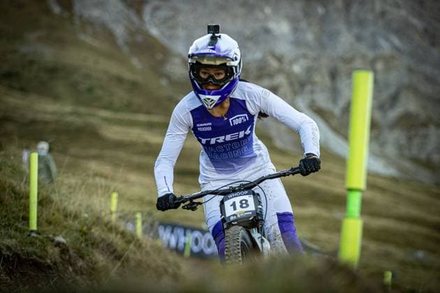 Whoop UCI Mountainbikeworldcup Downhill Lenzerheide EARNEST Sacha TREK FACTORY RACING DHat Whoop UCI Mountainbikeworldcup Downhill Lenzerheide, 18 09 2025,in Lenzerheide,SUI Foto Sebastian Sternemannat Whoop UCI Mountainbikeworldcup Downhill Lenzerheide, 18 09 2025,in Lenzerheide,SUI Foto Sebastian Sternemann