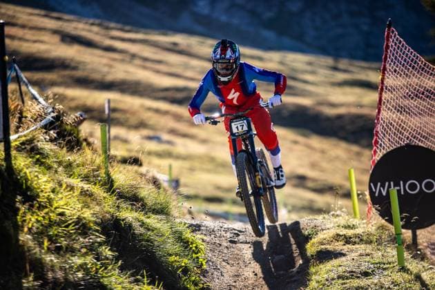 Whoop UCI Mountainbikeworldcup Downhill Lenzerheide WILLIAMS Jordan SPECIALIZED GRAVITYat Whoop UCI Mountainbikeworldcup Downhill Lenzerheide, 18 09 2025,in Lenzerheide,SUI Photo Sebastian Sternemannat Whoop UCI Mountainbikeworldcup Downhill Lenzerheide, 18 09 2025,in Lenzerheide,SUI Photo Sebastian Sternemann
