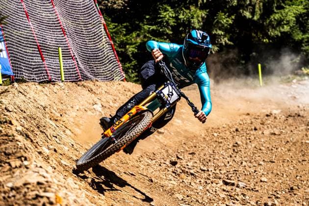 Whoop UCI Mountainbikeworldcup Downhill Lenzerheide WAITE Tyler at Whoop UCI Mountainbikeworldcup Downhill Lenzerheide, 18.09.2025,in Lenzerheide,SUI Foto: Sebastian Sternemannat Whoop UCI Mountainbikeworldcup Downhill Lenzerheide, 18.09.2025,in Lenzerheide,SUI Foto: Sebastian Sternemann