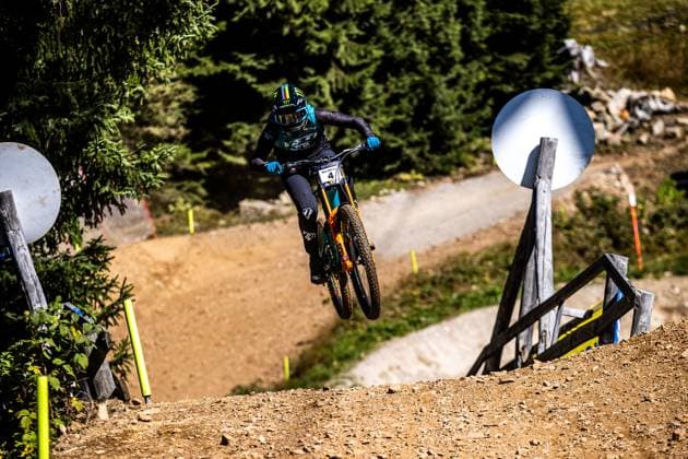 Whoop UCI Mountainbikeworldcup Downhill Lenzerheide BALANCHE Camille YETI FOX FACTORY RACE TEAMat Whoop UCI Mountainbikeworldcup Downhill Lenzerheide, 18.09.2025,in Lenzerheide,SUI Foto: Sebastian Sternemannat Whoop UCI Mountainbikeworldcup Downhill Lenzerheide, 18.09.2025,in Lenzerheide,SUI Foto: Sebastian Sternemann