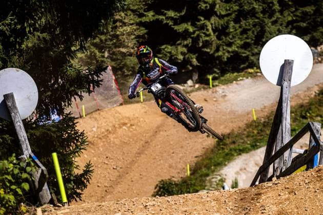Whoop UCI Mountainbikeworldcup Downhill Lenzerheide BROSNAN Troy CANYON CLLCTV FACTORY TEAMat Whoop UCI Mountainbikeworldcup Downhill Lenzerheide, 18.09.2025,in Lenzerheide,SUI Foto: Sebastian Sternemannat Whoop UCI Mountainbikeworldcup Downhill Lenzerheide, 18.09.2025,in Lenzerheide,SUI Foto: Sebastian Sternemann