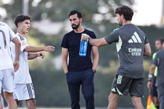Alvaro Arbeloa (RM Castilla), SEPTEMBER 17, 2025 - Football Soccer : Spanish Primera RFEF Group 1 match between Real Madrid Castilla - Racing club de Ferrol at the Campo 7 de Ciudad Real Madrid in Madrid, Spain. Noxthirdxpartyxsales  aflo_303907841