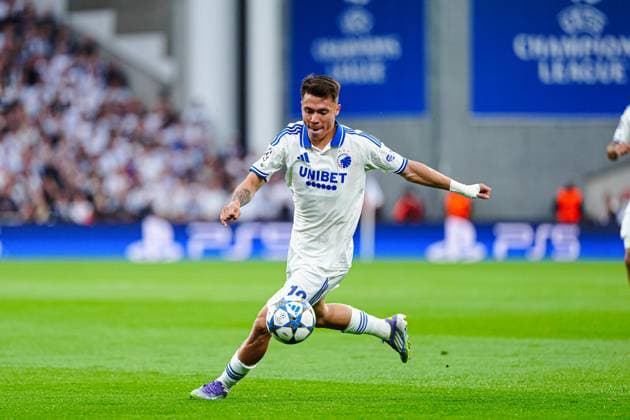 Rodrigo Huescas FC Copenhagen, 13 DEN, FC Copenhagen vs Bayer 04 Leverkusen, Football, UEFA Champions League, Matchday 1, 2025 2026 season, 18 09 2025 DEN, FC Copenhagen vs Bayer 04 Leverkusen, Football, UEFA Champions League, Matchday 1, 2025 2026 season, 18 09 2025 Copenhagen Copyright: xEibner-Pressefoto MarcelxvonxFehrnx EP_MFN