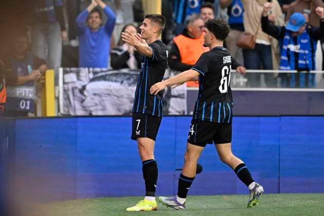 Club Brugge v Monaco - UEFA Champions League BRUGGE, BELGIUM - SEPTEMBER 18 : Tresoldi Nicolo forward of Club Brugge celebrates scoring a goal during the UEFA Champions League 2025 26 League Phase MD1 match between Club Brugge and Monaco on September 18, 2025 in Brugge, Belgium, 18 09 2025 Brugge Belgium  Copyright: xNicoxVereeckenx
