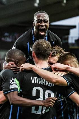 Club s Hans Vanaken celebrates after scoring during a soccer game between Belgian Club Brugge KV and French AS Monaco, in Brugge on Thursday 18 September 2025, on the opening day of the League phase of the UEFA Champions League tournament. BRUNOxFAHY  x134639188x