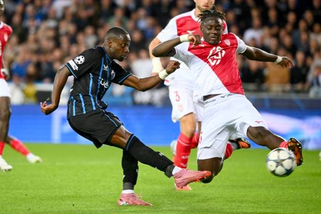 Club Brugge v Monaco - UEFA Champions League BRUGGE, BELGIUM - SEPTEMBER 18 : Forbs Carlos forward of Club Brugge during the UEFA Champions League 2025 26 League Phase MD1 match between Club Brugge and Monaco on September 18, 2025 in Brugge, Belgium, 18 09 2025 Brugge Belgium  Copyright: xVincentxKalutx