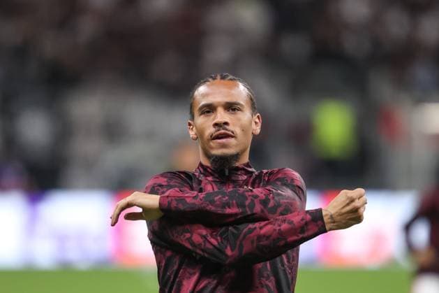Leroy Sane Galatasaray SK, 10 warming up, GER, Eintracht Frankfurt vs Galatasaray Istanbul, Football, UEFA Champions League, League Phase, Matchday 1, Matchday 2025 2026, 18 09 2025 GER, Eintracht Frankfurt vs Galatasaray Istanbul, Football, UEFA Champions League, League Phase, Matchday 1, Matchday 2025 2026, 18 09 2025 Frankfurt am Main Copyright: xEibner-Pressefoto JanxPrihodax EP_JPA