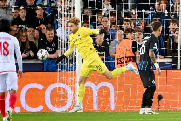 Club Brugge v Monaco - UEFA Champions League BRUGGE, BELGIUM - SEPTEMBER 18 : Jackers Nordin goalkeeper of Club Brugge during the UEFA Champions League 2025 26 League Phase MD1 match between Club Brugge and Monaco on September 18, 2025 in Brugge, Belgium, 18 09 2025 Brugge Belgium  Copyright: xVincentxKalutx