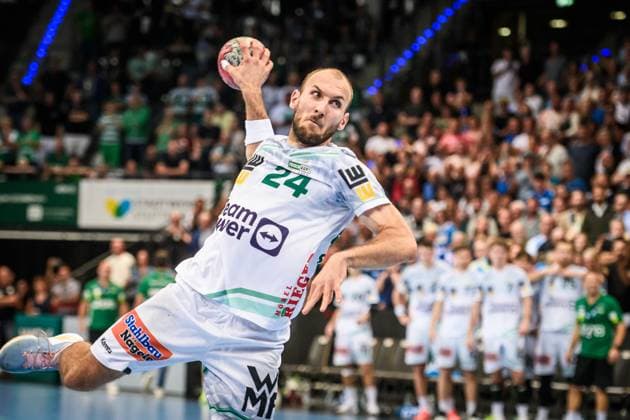 Marcel Schiller Frisch Auf Goeppingen, 24 Seven meters to score GER, TVB 1898 Stuttgart Frisch Auf Goeppingen, DAIKIN HBL, Handball, Bundesliga, Matchday 5, Season 2025 2026, 18 09 2025 GER, TVB 1898 Stuttgart Frisch Auf Goeppingen, DAIKIN HBL, Handball, Bundesliga, Matchday 5, Season 2025 2026, 18 09 2025 Stuttgart Copyright: xSandyxDinkelackerx EP_SDR