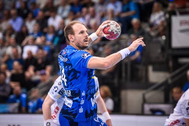 Kai Haefner TVB Stuttgart, 34 seven meters GER, TVB 1898 Stuttgart Frisch Auf Goeppingen, DAIKIN HBL, Handball, Bundesliga, Matchday 5, Season 2025 2026, 18 09 2025 GER, TVB 1898 Stuttgart Frisch Auf Goeppingen, DAIKIN HBL, Handball, Bundesliga, Matchday 5, Season 2025 2026, 18 09 2025 Stuttgart Copyright: xSandyxDinkelackerx EP_SDR