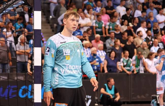 18 09 2025, Germany, Stuttgart, DAIKIN HBL Handball Bundesliga season 2025 2026, TVB Stuttgart vs FRISCH AUF Göppingen, Julian Buchele FAG
