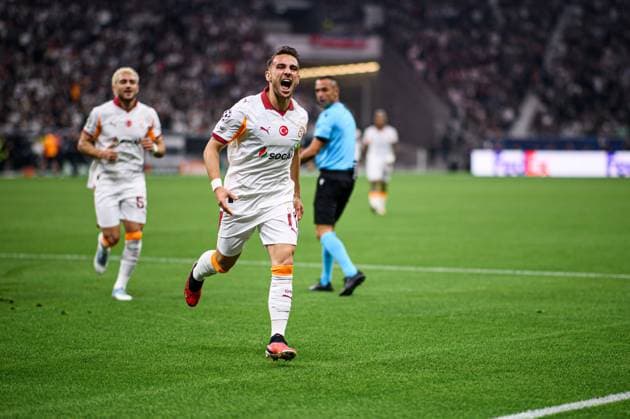 FRANKFURT, GERMANY - 18 SEPTEMBER, 2025: Yunus Akgun - The match UEFA Champions League Eintracht Frankfurt v Galatasaray A.S. at Deutsche Bank Park.  Copyright: xVitaliixKliuievx