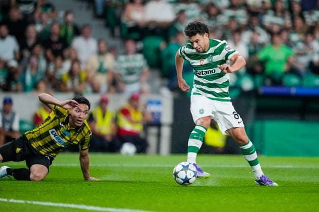 UEFA CHAMPIONS LEAGUE SPORTING CP VS KAIRAT ALMATY Lisboa, Portugal - 18 09 2025: UEFA Champions League match between Sporting CP and Kairat Almaty at Estadio JosÃ Alvalade 8 Sporting midfielder, Pedro Goncalves cuts into the box and shoots Mandatory Credit: Pedro Loureiro Avant Sports Agency Lisboa Estadio JosÃ Alvalade Portugal Copyright: xTorbjornxTandex