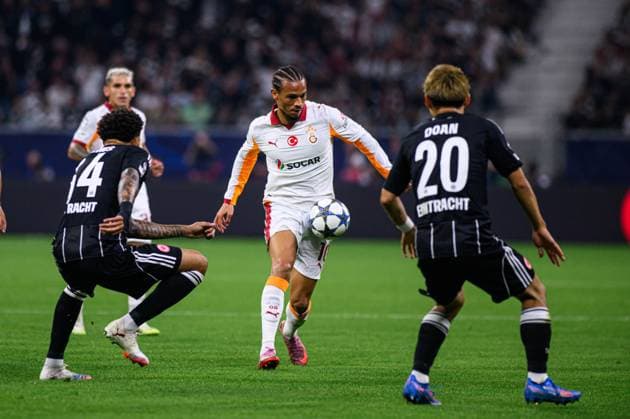 FRANKFURT, GERMANY - 18 SEPTEMBER, 2025: - The match UEFA Champions League Eintracht Frankfurt v Galatasaray A.S. at Deutsche Bank Park.  Copyright: xVitaliixKliuievx