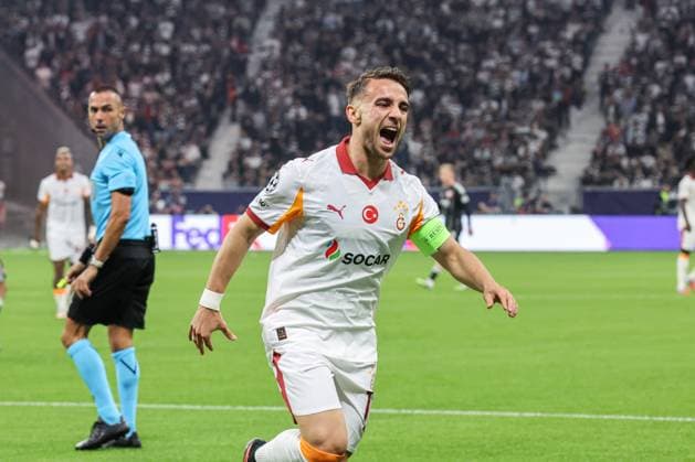 UEFA Champions League 2025 26, Matchday 1 Eintracht Frankfurt vs Galatasaray SK Deutsche Bank Park Frankfurt Yunus Akgun, Galatasaray, 11 scores to 0 1 Cheers, joy, emotions Frankfurt Deutsche Bank Park Frankfurt Germany Copyright: xAlfioxMarinox