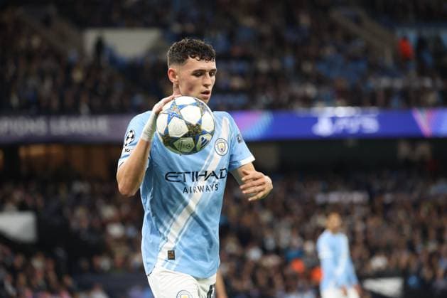 Manchester City - Napoli During the Champions League match between Manchester City and Napoli on September 18, 2025, at the Etihad Stadium in Manchester. Photo: Phil Foden of Manchester City Munchester ETIHAD STADIUM Munchester Inghilterra Copyright: xFABIOxSASSOxFabioxSassox Italia Estonia2025_09_18Fabio Sasso2486