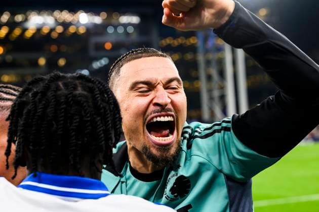 Champions League League Phase FC Kobenhavn vs Bayer 04 Leverkusen 18 09 2025 11 FCK Jordan Larsson cheers Champions League League League Phase FC Kobenhavn vs Bayer 04 Leverkusen 18 09 2025 Kobenhavn, Denmark 18 September, 2025 UK Champions League League League Phase FC Copenhagen vs Bayer 04 Leverkusen Parken, Copenhagen, Denmark Kobenhavn Parken Denmark Copyright: xMichaelxBarrettxBoesenx