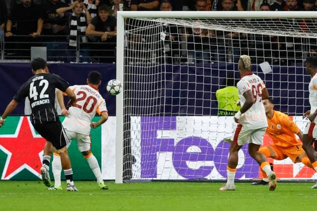 2 1 Goal for Eintracht Frankfurt by Can Uzun Eintracht Frankfurt, 42 , Germany, Football, UEFA Champions League, Matchday 1, 2025 2026, Eintracht Frankfurt vs Galatasaray SK, 18 09 2025, Deutsche Bank Park, Frankfurt am Main, Germany Frankfurt am Main Deutsche Bank Park Hessen Germany Copyright: xGrantxHubbsx