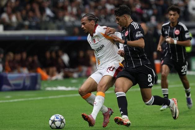 Leroy Sane Galatasaray , Fares Chaibi Eintracht Frankfurt during the UEFA Champions League 2025 26 League Phase MD1 match between Eintracht Frankfurt and Galatasaray at Deutsche Bank Park in Frankfurt, Germany on September 18, 2025 UEFA Champions League, League Phase MD1 Eintracht Frankfurt vs Galatasaray Photo by Joaquim Ferreira Copyright: JoaquimxFerreira