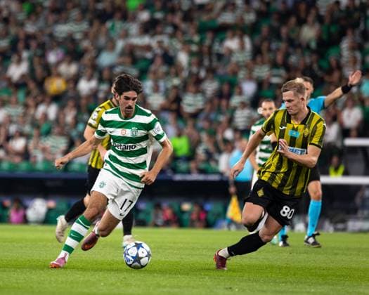 Trincao of Sporting during the Champions League match between Sporting and Kairat Almaty at Estadio Jose Alvalade, in Lisbon, Portugal. (Diogo Sautchuk) Copyright: xDiogoxSautchukx
