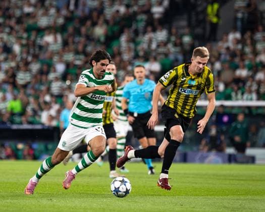 Trincao of Sporting during the Champions League match between Sporting and Kairat Almaty at Estadio Jose Alvalade, in Lisbon, Portugal. (Diogo Sautchuk) Copyright: xDiogoxSautchukx