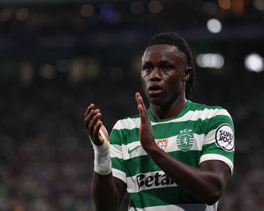 Geovany Quenda ( Sporting CP ) during the match between Sporting CP and Kairat Almaty , valid for Champions League at Estadio de Alvalade on 18 September 2025. Lisboa Portugal Copyright: xIMAGOx xPRIMExSPORTSxIMAGESx xFILIPExOLIVEIRAx