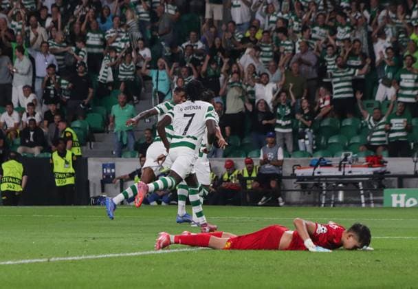 uefa champions league - sporting cp x fc kairat Lisbon (PT) 09 18 2025- Match Sporting vs Kairat - Player Geovany Quenda celebrates his goal during the match between Sporting CP and FC Kairat, valid for the UEFA Champions League, held at the Jose Alvalade stadium, in the city of Lisbon this Thursday, September 18, 2025. (Foto: Raphael Melo Thenews2 imago images) SPO  Copyright: xRaphaelxMelox