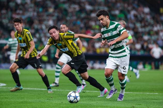 Pedro Goncalves Pote ( Sporting CP ) in action during the match between Sporting CP and Kairat Almaty, valid for Champions League at Est‡dio Jose Alvalade on 18 September 2025. Lisbon Estadio Jose Alvalade Lisbon Portugal Copyright: xIMAGOx xPRIMExSPORTSxIMAGESx xFILIPExOLIVEIRAx