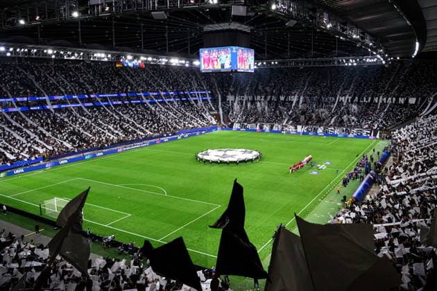 FRANKFURT, GERMANY - 18 SEPTEMBER, 2025: choreography - The match UEFA Champions League Eintracht Frankfurt v Galatasaray A.S. at Deutsche Bank Park.  Copyright: xVitaliixKliuievx