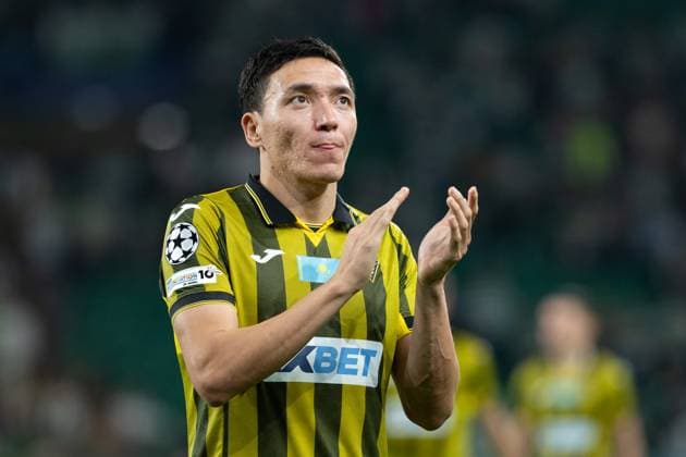 September 18, 2025, Lisbon, Lisbon, Portugal: Kairat defender from Kazakhstan ERKIN TAPALOV (20) at the end of the game for the Matchday 1 of Group Phase for the UEFA Champions League between Sporting and Kairat at Estadio Jose de Alvalade Lisbon Portugal - ZUMAs359 20250918_zsp_s359_070 Copyright: xAlexandrexdexSousax