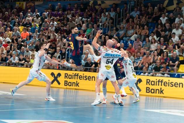FC Barcelona, Barca v SC Magdeburg - EHF Champions League Blaz Janc of FC Barcelona plays during the EHF Champions League Group Phase 2025 2026 between FC Barcelona and SC Magdeburg at Palau Blaugrana in Barcelona, Spain, on September 18, 2025. Barcelona Spain  Copyright: xRubenxDexLaxRosax originalFilename:delarosa-ehfchamp250918_np2ei.jpg